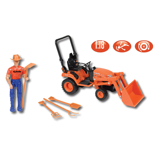 BX2670 Compact Tractor w/ Front Loader Playset- Kubota