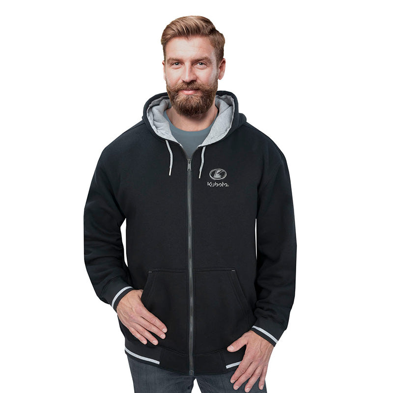 Alpha Full Zip Fleece- BLACK/GREY