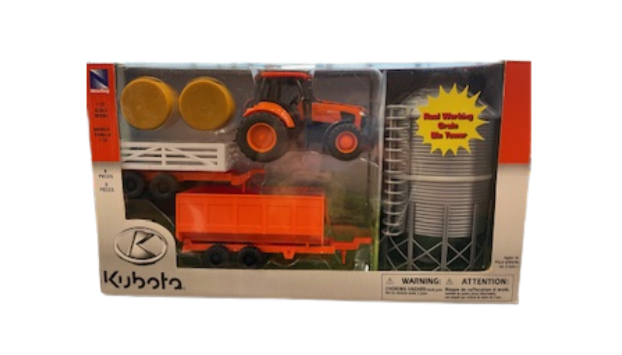 M5-111 Tractor with Wagons & Grain Bin Set