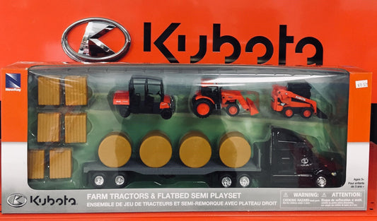 KUBOTA TOY - FARM TRACTOR AND FLATBED SET
