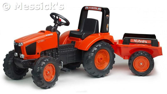 KUBOTA TOY - M135GX PEDAL TRACTOR WITH TRAILER